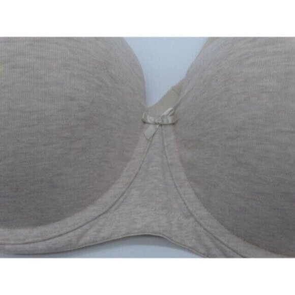 Ambrielle Women's Bra Beige Size 44DDD Underwire Cotton Bra Light Padding - Picture 3 of 7